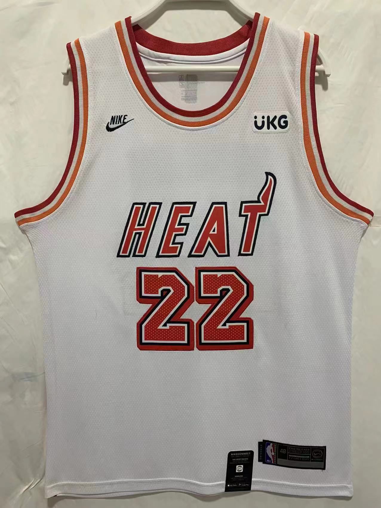 Men Miami Heat 22 Butler White Throwback Nike 22-23 NBA Jersey